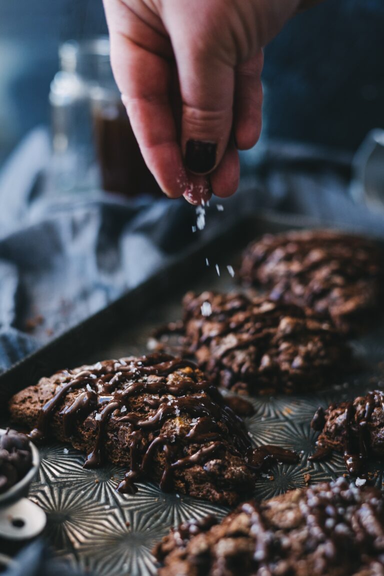 Chocolate Scones with Chocolate Drizzle (Because sometimes a hankering must be answered immediately and with enthusiasm)