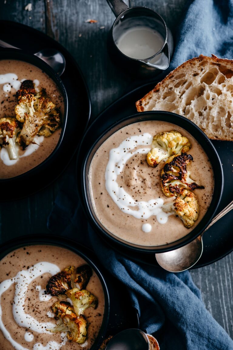 Cheesy Roasted Cauliflower Beer Soup (Cozy, Creamy & Comfortingly Healthy-ish)
