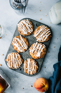 Peach Muffins with Streusel Topping