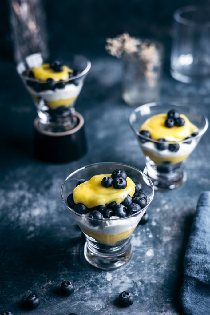 Lemon Curd Parfaits with Greek Yogurt and Blueberries (Summer is served)