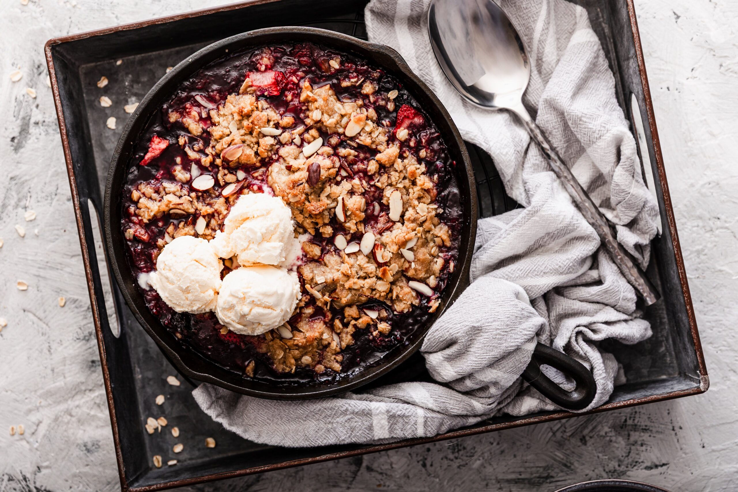 Mixed Berry Skillet Crisp: A Denial Dessert Mixed Berry Skillet Crisp: A Denial Dessert