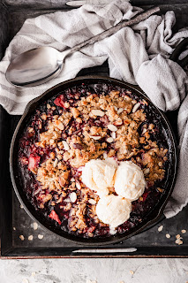 Mixed Berry Skillet Crisp: A Denial Dessert