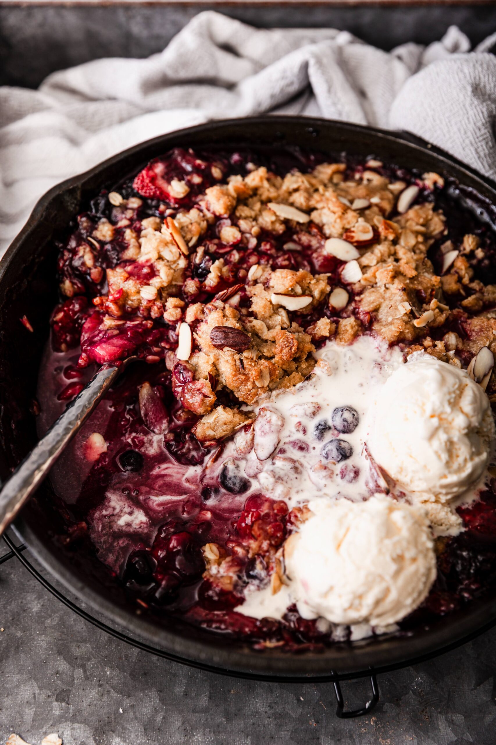 Mixed Berry Skillet Crisp: A Denial Dessert Mixed Berry Skillet Crisp: A Denial Dessert
