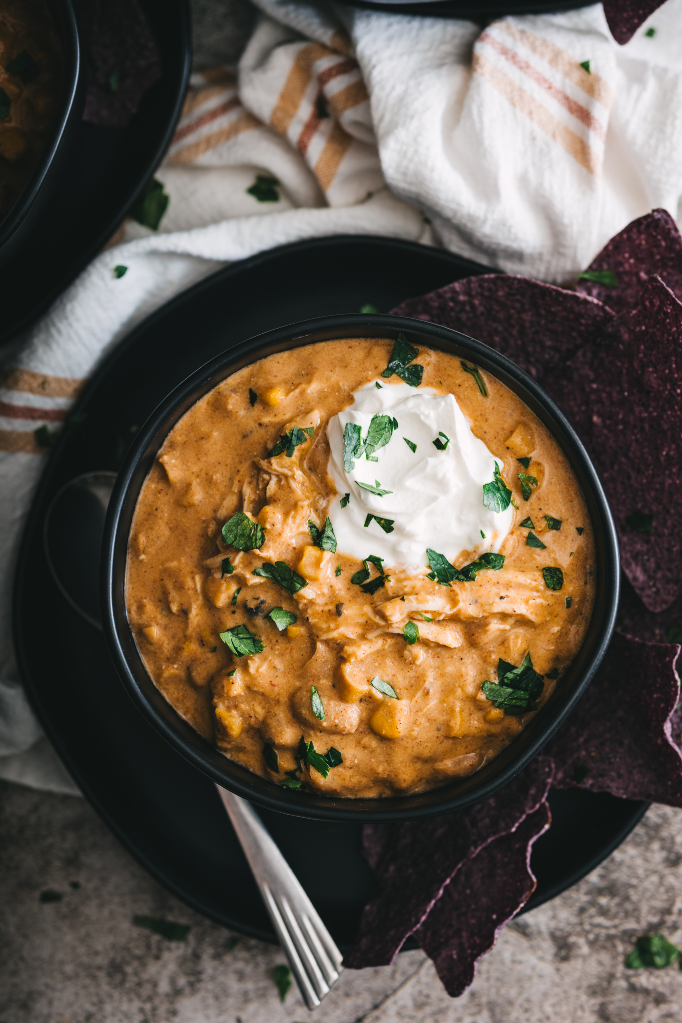 creamy chicken crockpot chili