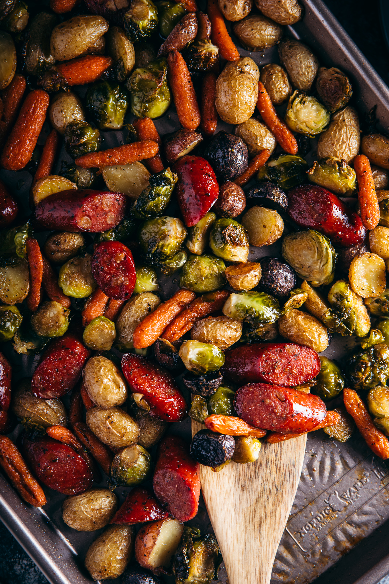 Maple Chicken Apple Sausage Sheet Pan Supper